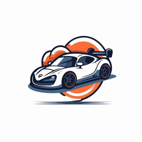 Sport car logo design template. Vector illustration of sport car