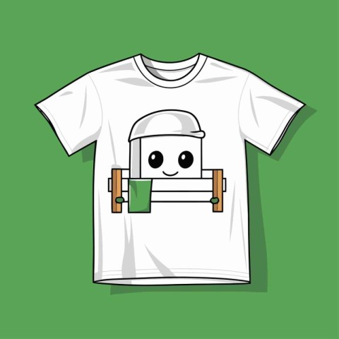 T-shirt design template. Vector illustration of a white t-shirt