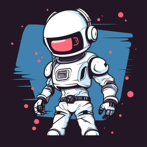 Astronaut in space. Vector illustration of astronaut in space su