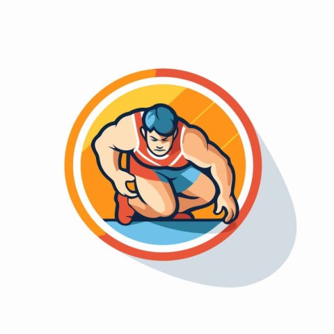 Swimmer. swimmer. athlete logo. Sportswoman vector icon