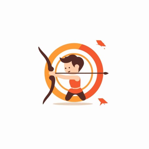 Archery icon. Flat design. Vector Illustration. EPS 10