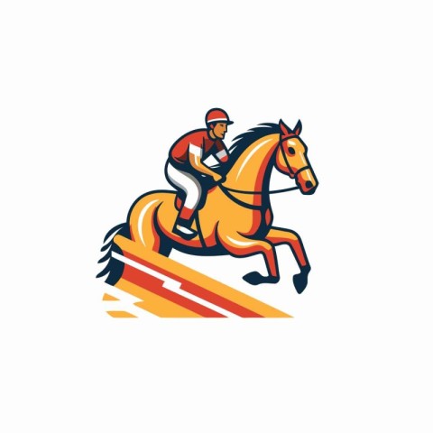 Horse race logo design template. Equestrian sport icon.