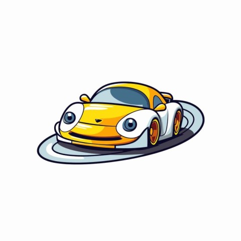 Vector illustration of the sports car on a white background. Car