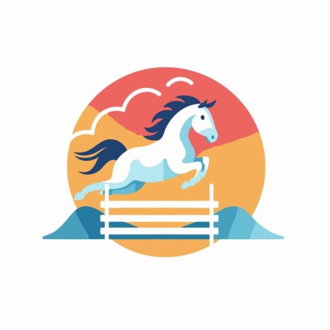 Horse vector icon. Flat illustration of horse vector icon for we