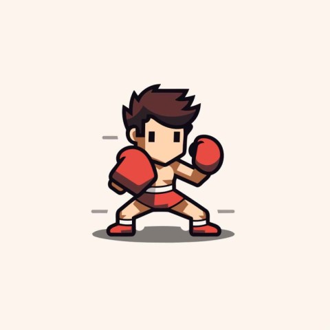 boxer cartoon design. vector illustration eps10 graphic flat sty