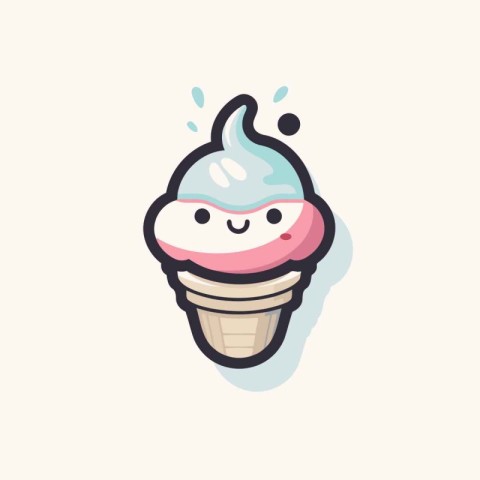 ice cream cartoon theme elements vector.eps10 file.eps10