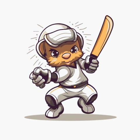 Cute Cartoon Mascot Baseball Player Mascot Character Design