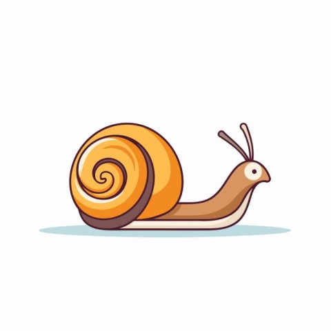 Snail icon. Cartoon vector illustration of snail icon for web de