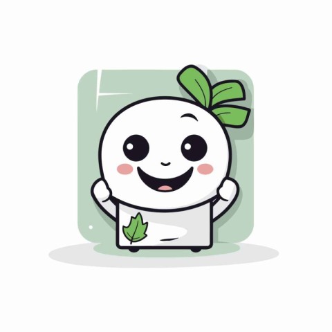 Cute cucumber character vector illustration. Cute cucumber chara