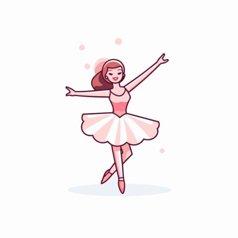 Cute ballerina in a tutu. Vector illustration.