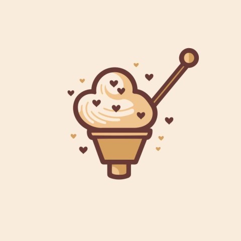 Ice cream vector icon. Ice cream vector icon. Ice cream vector i