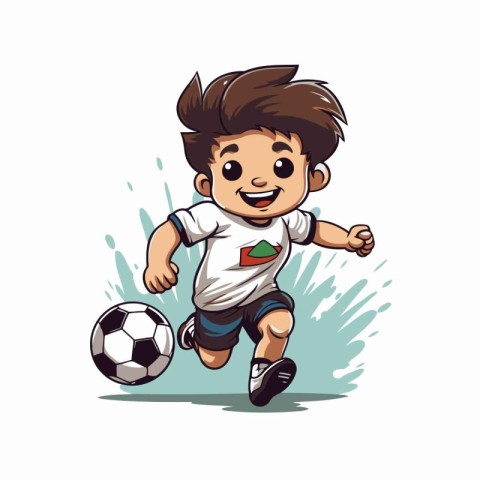 Cartoon soccer player. Vector illustration of a cartoon soccer p