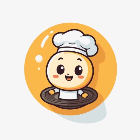 Cute Chef Cartoon Character Vector Illustration. Cute Smiling Ch