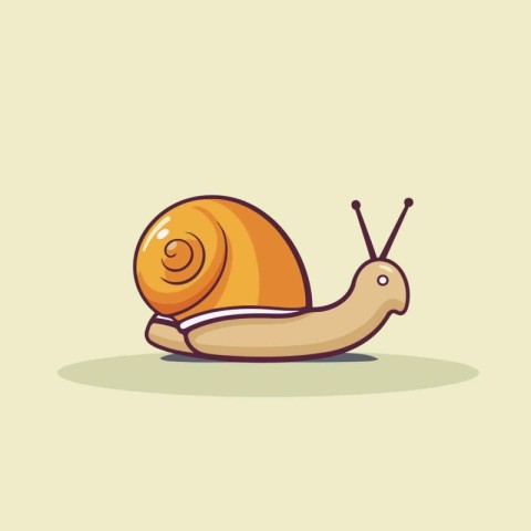 Snail icon. Flat illustration of snail vector icon for web desig