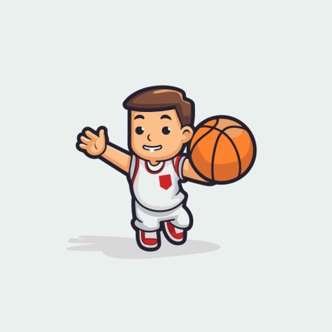 Basketball player cartoon character vector design. Basketball pl