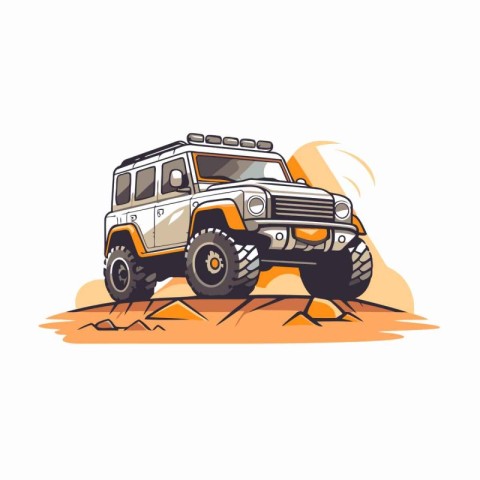 Off-road vehicle vector illustration. Off-road vehicle icon.