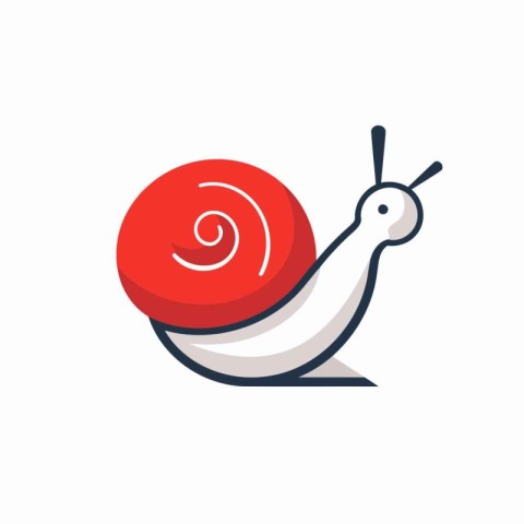 Snail icon. Editable stroke. Colorful vector illustration.