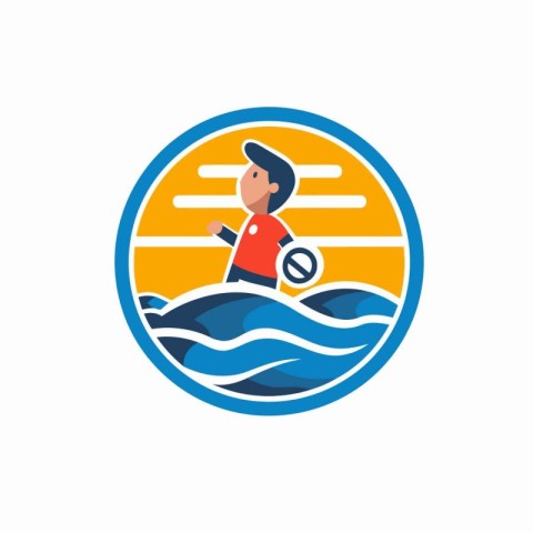 Lifeguard Icon Logo Design Element. Can be used as a symbol rela