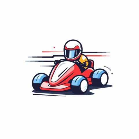 Karting race. karting race. vector illustration.