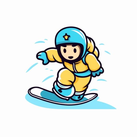 Snowboarder vector icon. Cartoon illustration of snowboarder vec