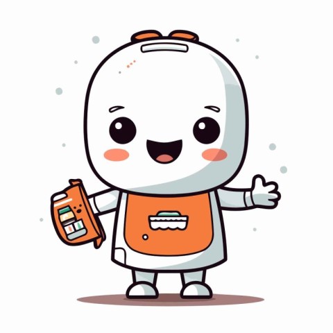 Cute chef character design. Cute chef mascot vector illustration