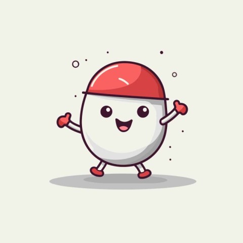 Cute Cartoon Mascot Character Puffball Mascot Design