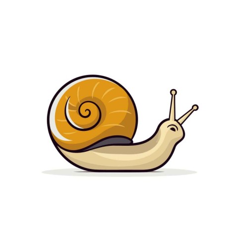 Snail icon. Vector illustration on white background. Isolated.