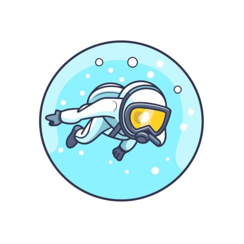 Scuba diving icon. Vector illustration of a scuba diver.