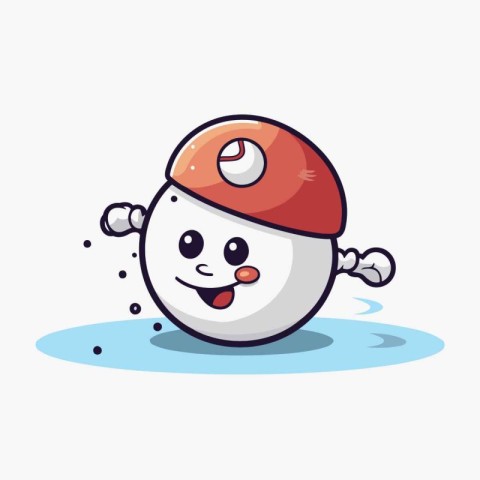 Cute Cartoon Egg Character Mascot. Vector Illustration.