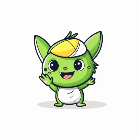 Cute monster character mascot design. Vector illustration on whi