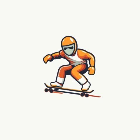 Skateboarder logo. Extreme sport logo. Vector illustration.