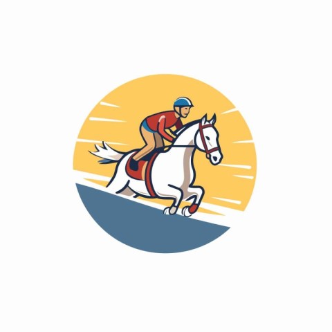 Horse racing icon. Vector illustration of equestrian sport.