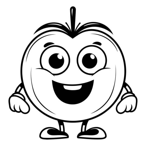 Happy Apple Cartoon Mascot Character With Smiling Face Vector Il