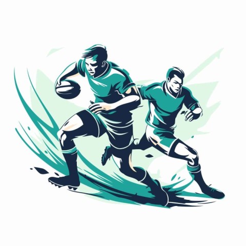 Rugby player action cartoon sport graphic vector. Athlete rugby