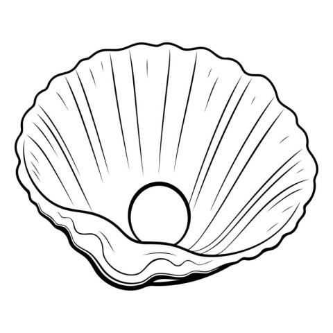 Sea shell icon. Outline illustration of sea shell vector icon fo