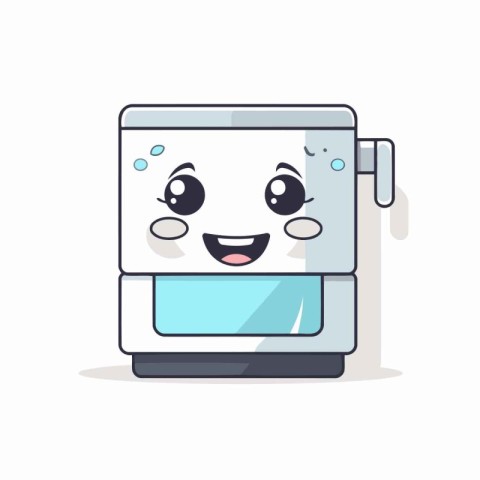 Cute funny water cooler. Vector flat cartoon character illustrat