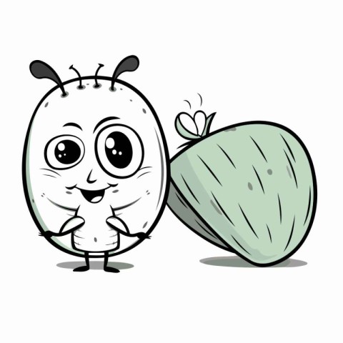 Funny Cartoon Watermelon Character Mascot Vector Illustration.