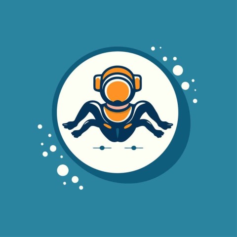 Diving icon. Vector illustration. Flat design style eps 10