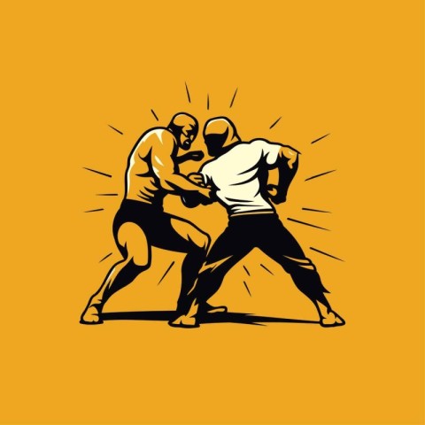 Karate kick. muay thaiial arts vector illustration