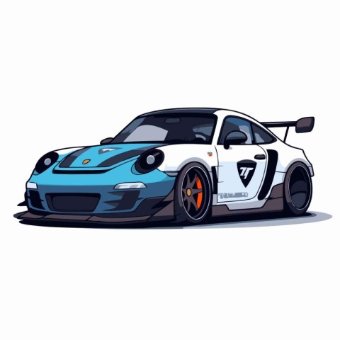 sport car on a white background. vector illustration. eps 10