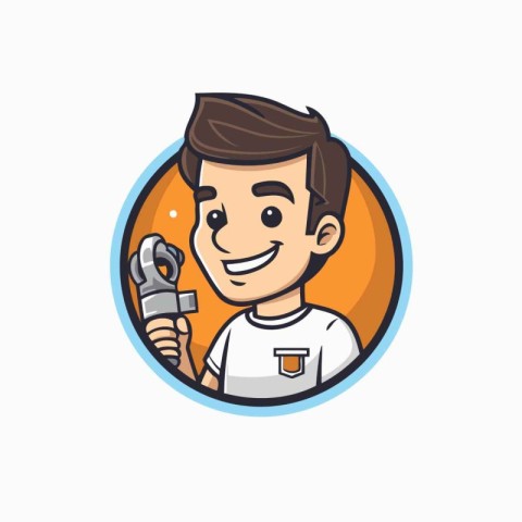 Plumber Vector Icon. Plumber Logo. Plumber Service Logo