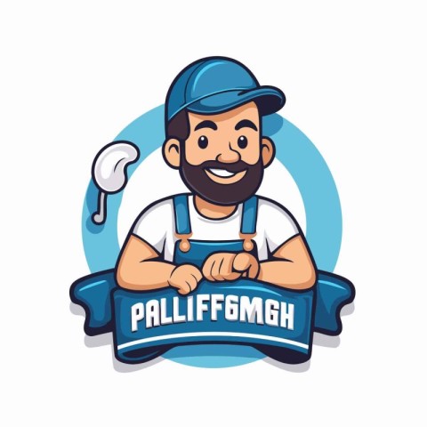 Plumber cartoon icon. Repair service repair and maintenance them