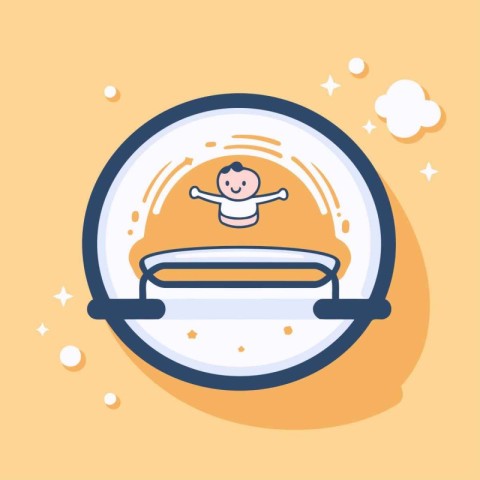 Sleeping icon. Vector illustration in flat design style. Isolate