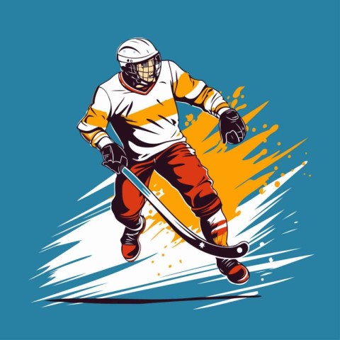 Skateboarder in action. Vector illustration of a skateboarder.