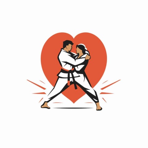 Tae Kwon Do or Korean martial art vector design template.