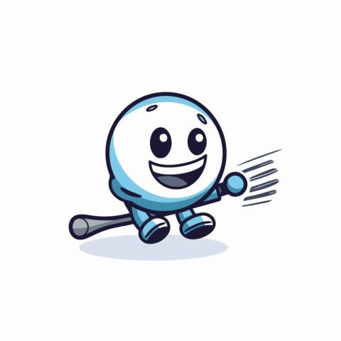 Mascot Illustration of a Bowling Ball Mascot Character