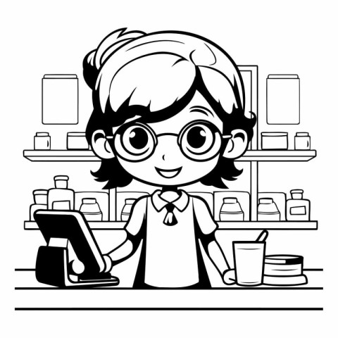 Barista woman design. Barista occupation job corporate employee