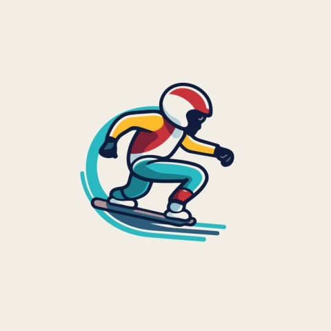 Skier vector logo design template. Skier icon. Skier icon.