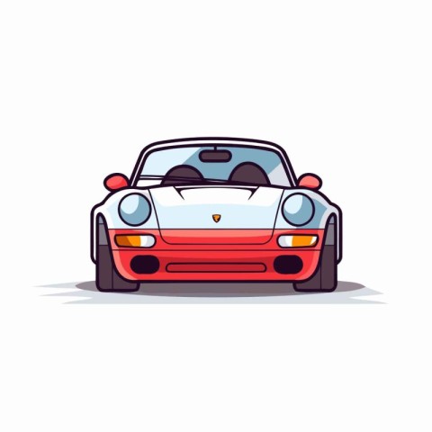 Sport car. Vector illustration. Isolated on a white background.