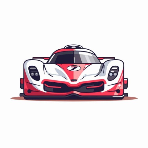 Racing sport car. Vector illustration in cartoon style isolated